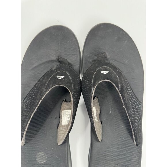 Reef Rover Mens Black Flip Flops Size 17 Comfortable Casual Beach Sandals - Picture 7 of 7